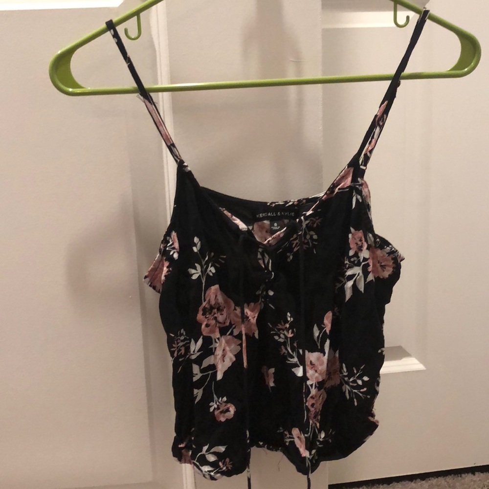 Kendall and Kylie lace up crop top
